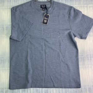 Bass T Shirt Mens Large Textured Blue NWT Short Sleeve Tee Casual